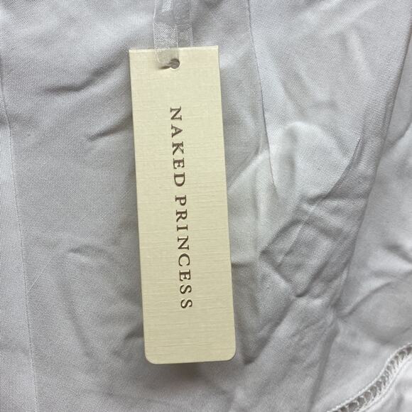 Naked Princess White Isabella High Waisted Shortie Shorts NWT Size Small - Picture 2 of 4
